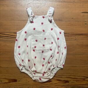 Kate Quinn Organics ivory strawberry sleeveless bodysuit bubble SIZE 2T